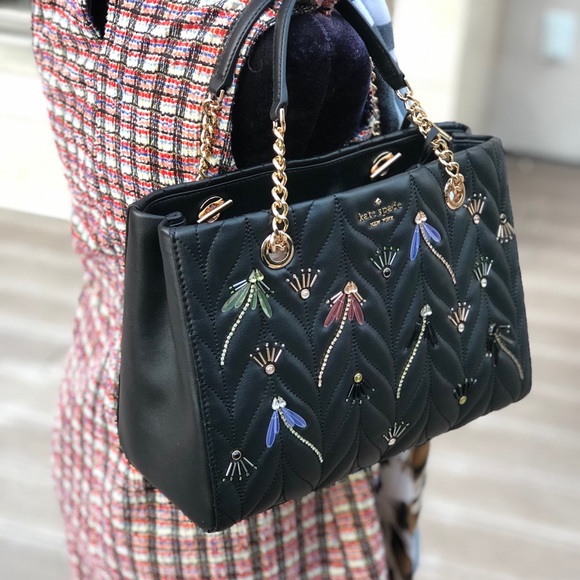 NWT kate spade quilted dragonfly handbag&wallet - Picture 7 of 8